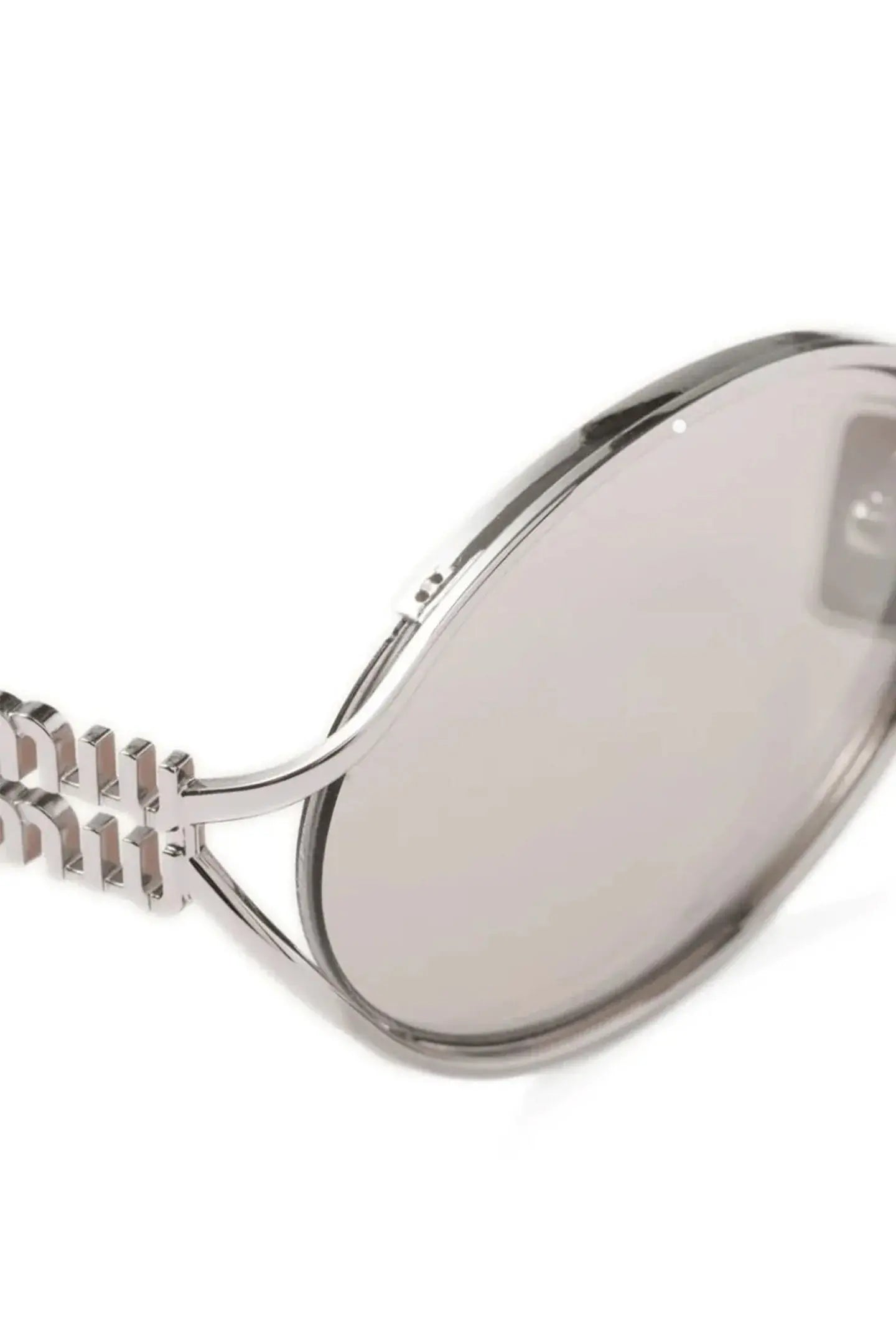 Logo Metal Oval Sunglasses by Miu Miu Miu Miu