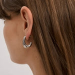 Double Trouble Hoop in Gunmetal Anna Rossi