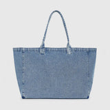 Leo Canvas Tote in Shadow Blue