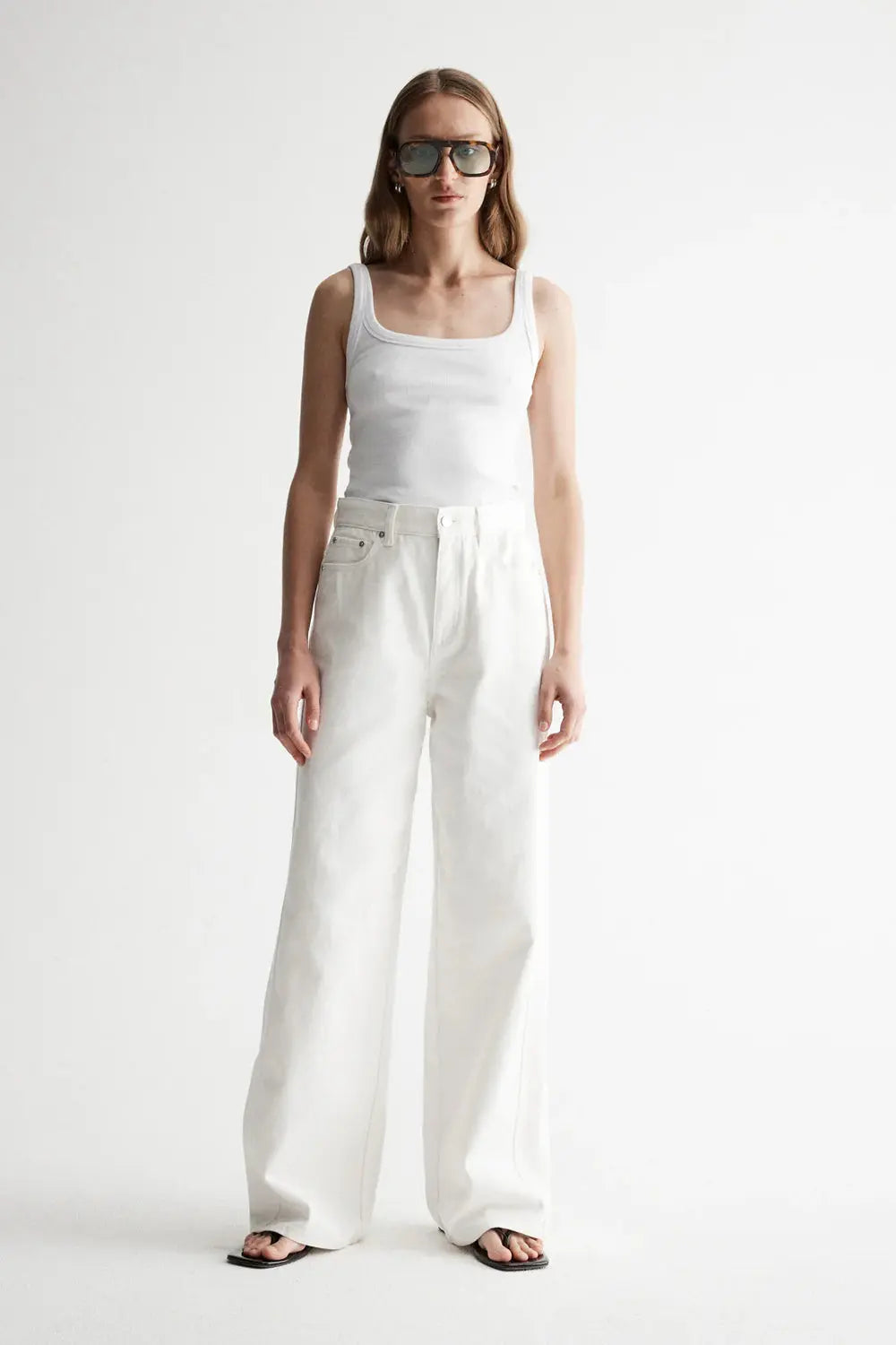Apollo Jean in White Elka Collective