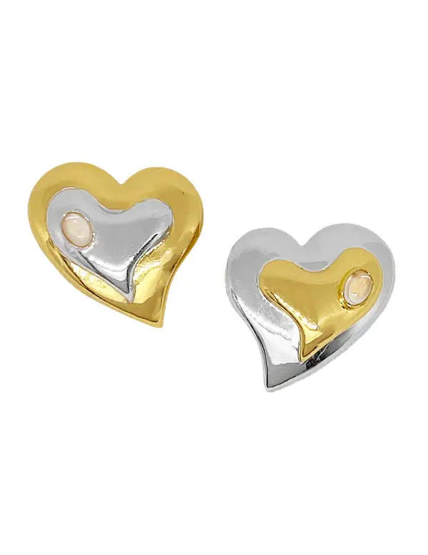 Morgan Earrings in Mixed Metal Mountain and Moon