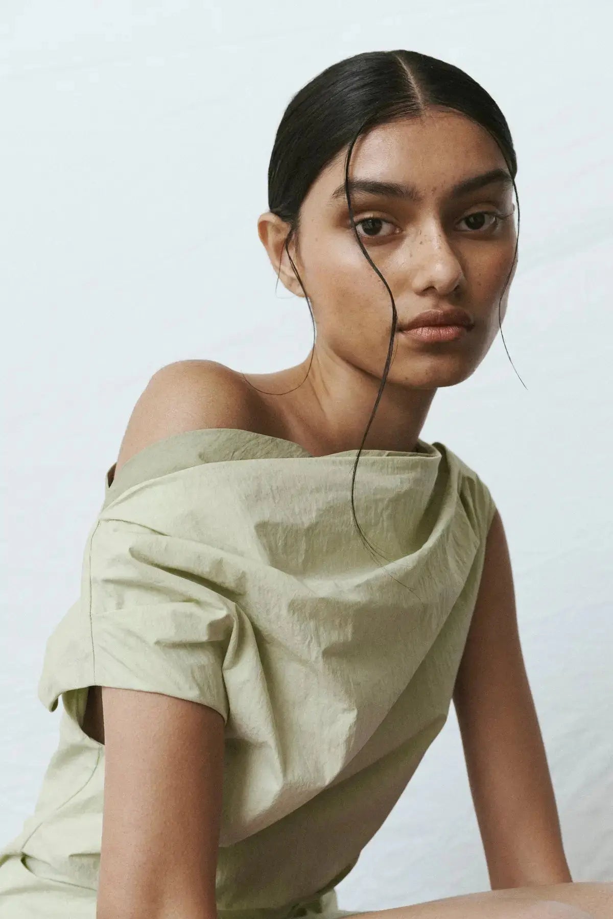 Blane Layered Mini Dress in Pistachio One of Others
