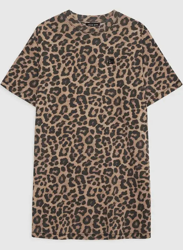 Beth Mini Dress in Leopard Anine Bing