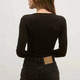 Lara Bodysuit in Black Bayse Brand