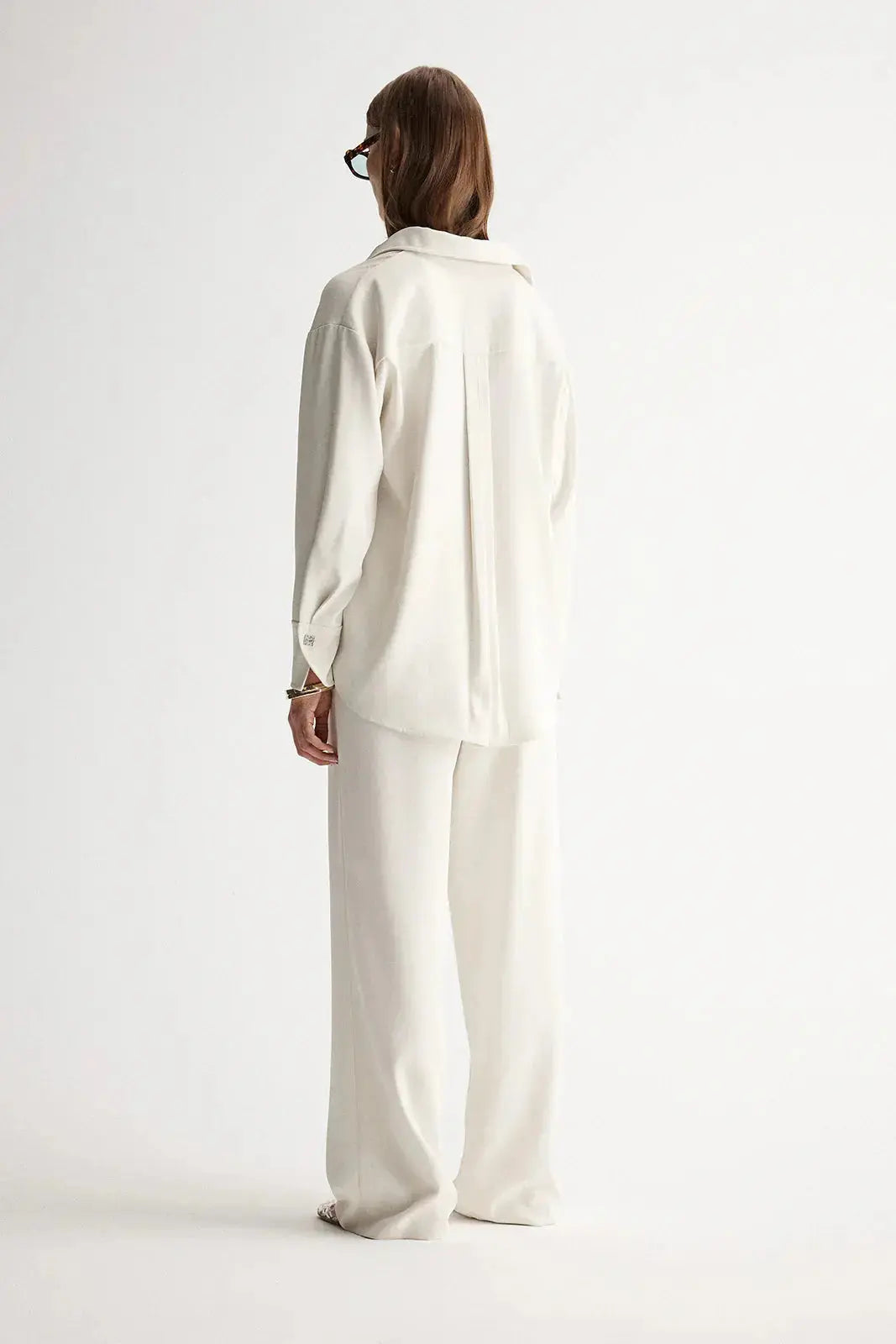 Edra Long Sleeve Shirt in Ecru Elka Collective