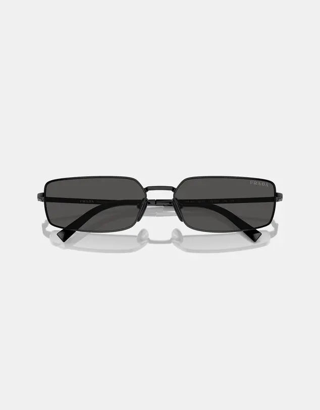 Prada Rectangular Metal Sunglasses Prada
