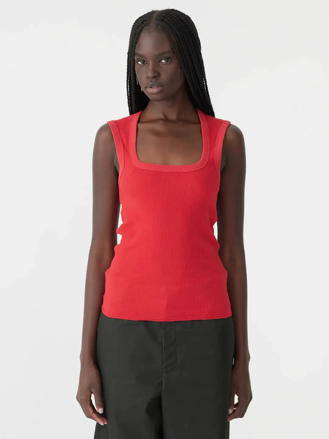Low scooped rib tank Bassike