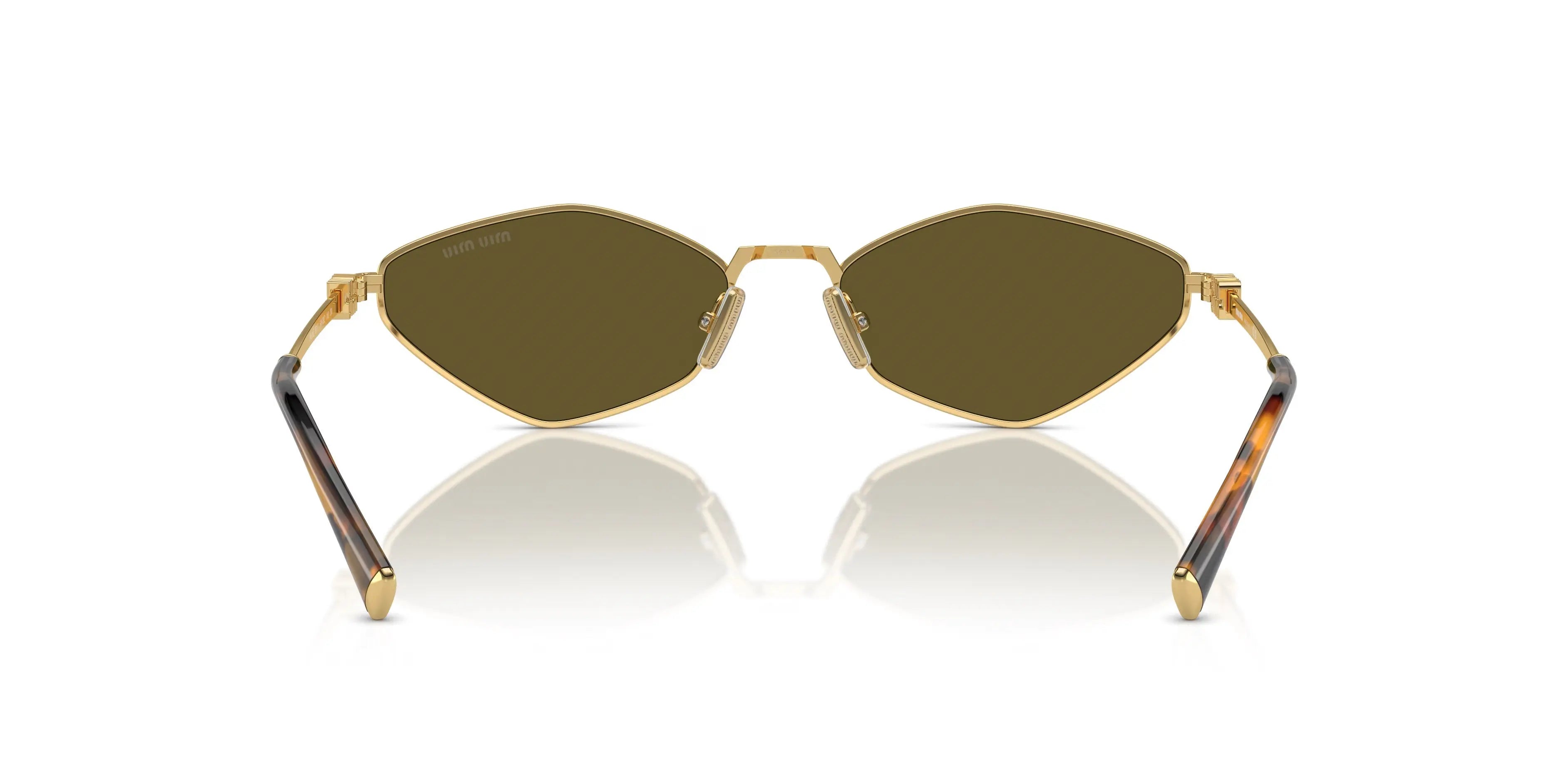 Miu Miu 562ZS in Gold/Dark Brown Miu Miu