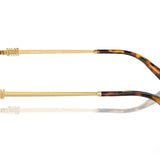 Miu Miu 562ZS in Gold/Dark Brown Miu Miu