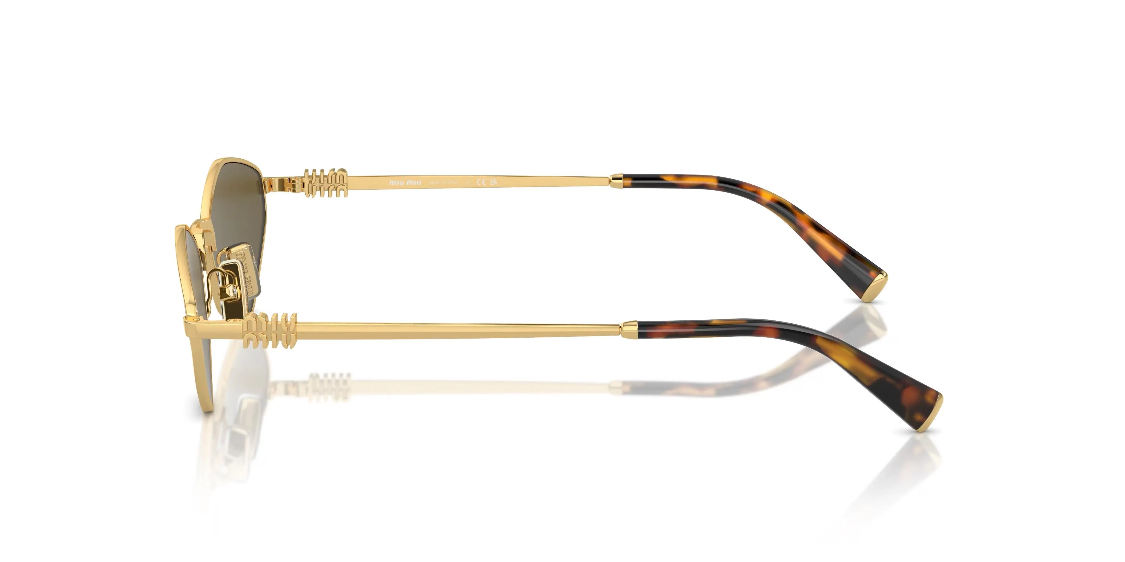 Miu Miu 562ZS in Gold/Dark Brown Miu Miu