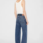 Relaxed dark denim jean