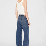 Relaxed dark denim jean