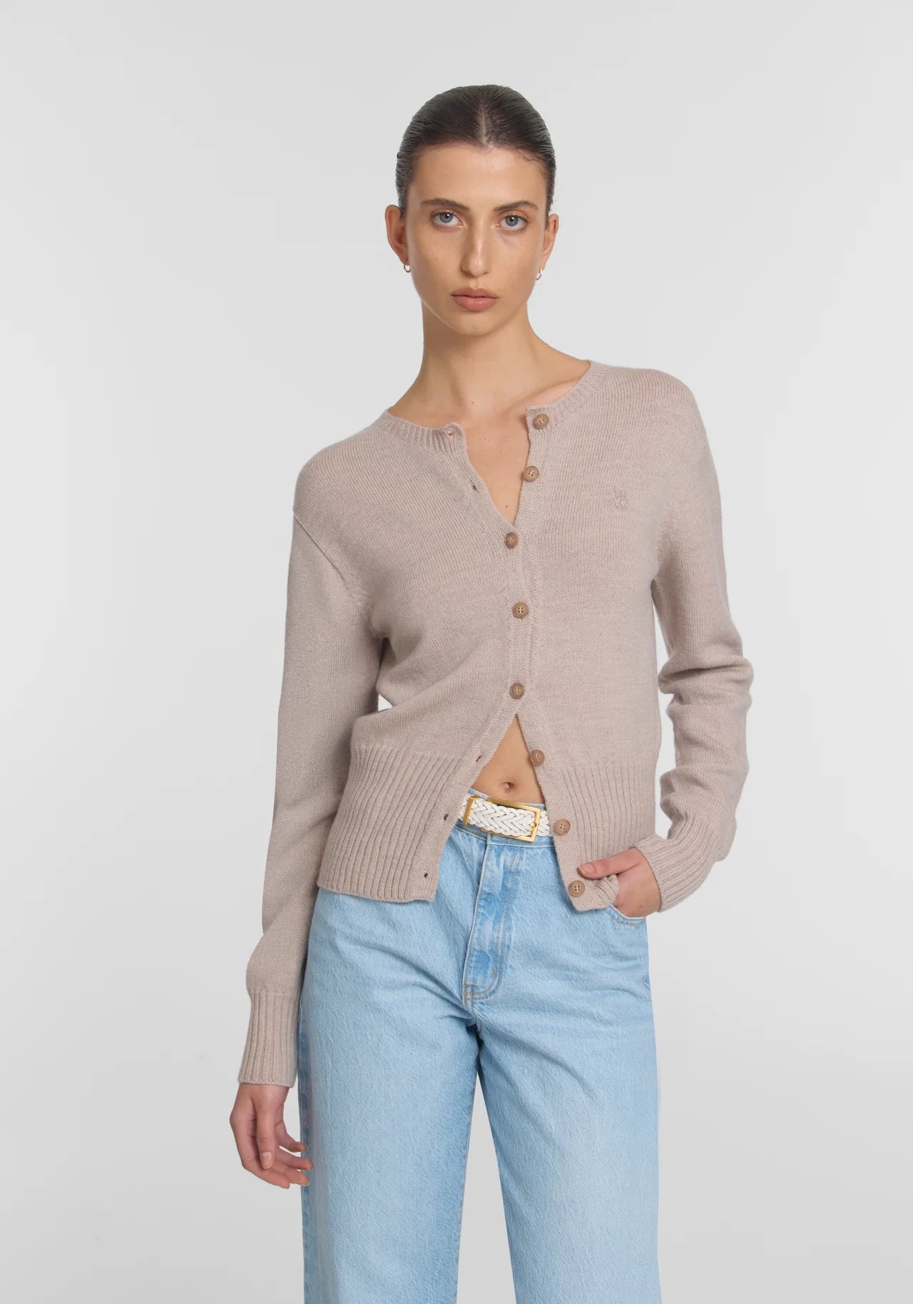 Wisdom Cardi in Plaster Marle Viktoria + Woods