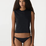 Raw Edge Baby Tank in Black BASSIKE