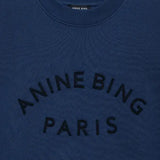 Jaci Sweatshirt Paris in Washed Navy Anine Bing