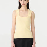 Low Scooped Rib Tank in Yellow Bassike