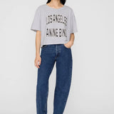 Johnny Cropped Tee in Grey - Cloth Lifestyle Boutique- Anine Bing