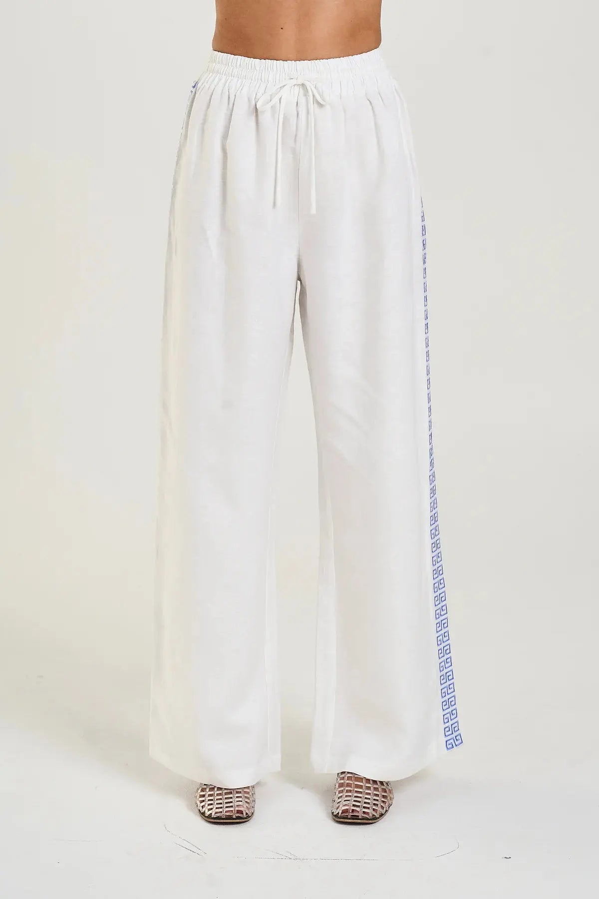 Wide Leg Pant in White Summi Summi