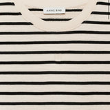 Myers Cropped Tee in Striped French Terry Anine Bing
