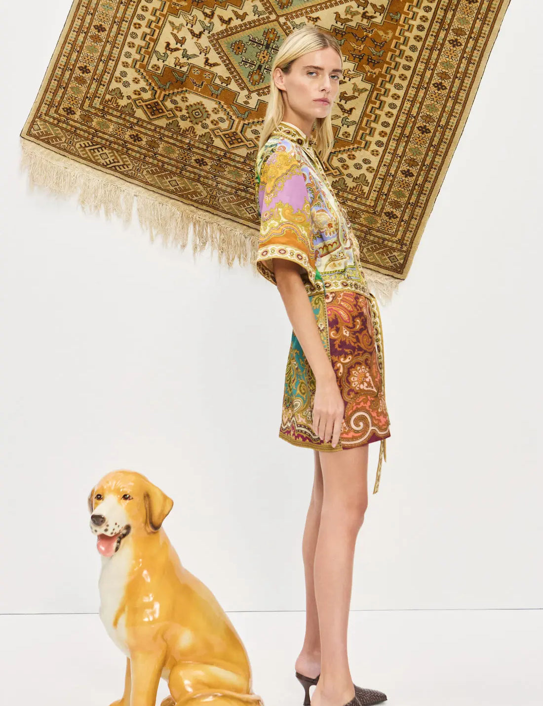 Clemenza Spliced Mini Dress Alemais