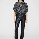 Miles Sweatshirt in Grey Leopard