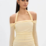 Sonnet Mesh Dress in Butter Misha