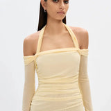 Sonnet Mesh Dress in Butter Misha
