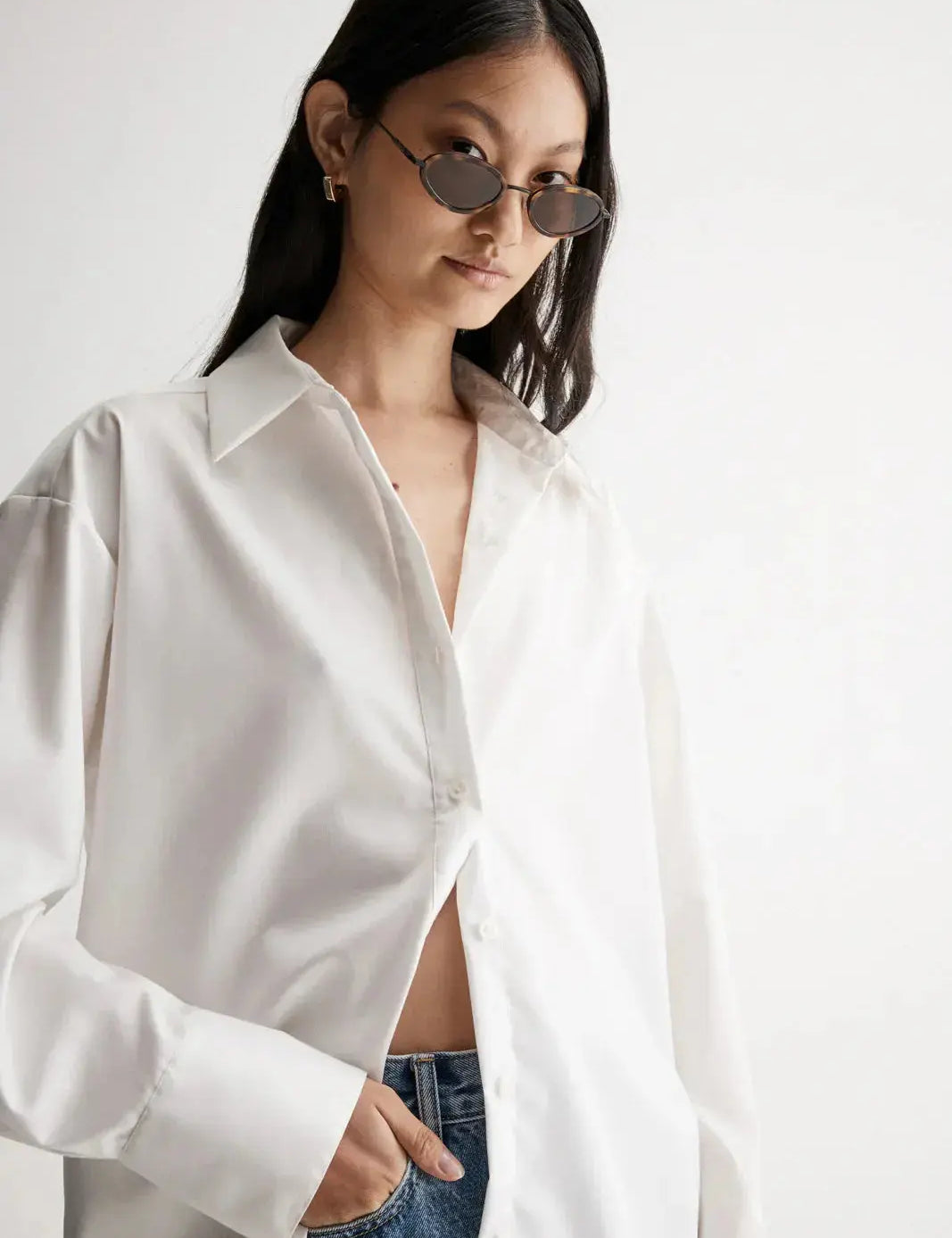 Carter Shirt in White Elka Collective
