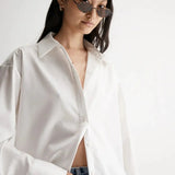 Carter Shirt in White Elka Collective