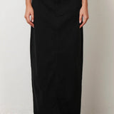 Hudson Maxi Skirt in Overdyed Black
