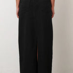 Hudson Maxi Skirt in Overdyed Black