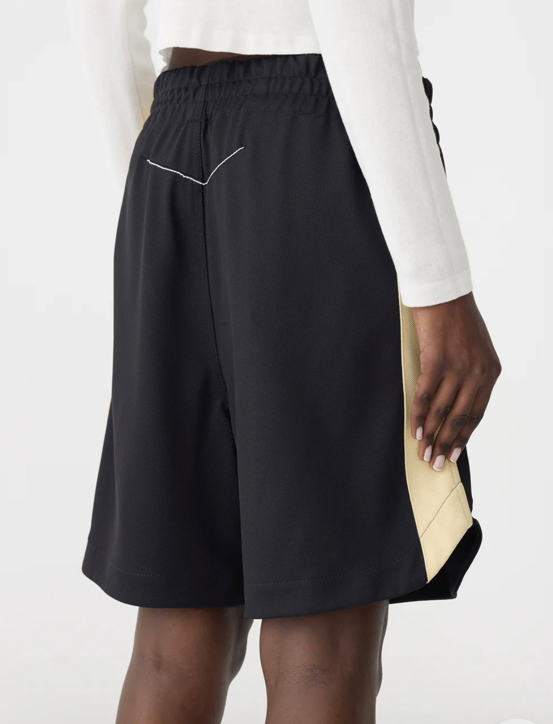 Pique Basketball Short in Black and Lemon BASSIKE