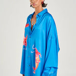 Long Sleeve Oversized Shirt in Blue Summi Summi