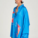 Long Sleeve Oversized Shirt in Blue Summi Summi
