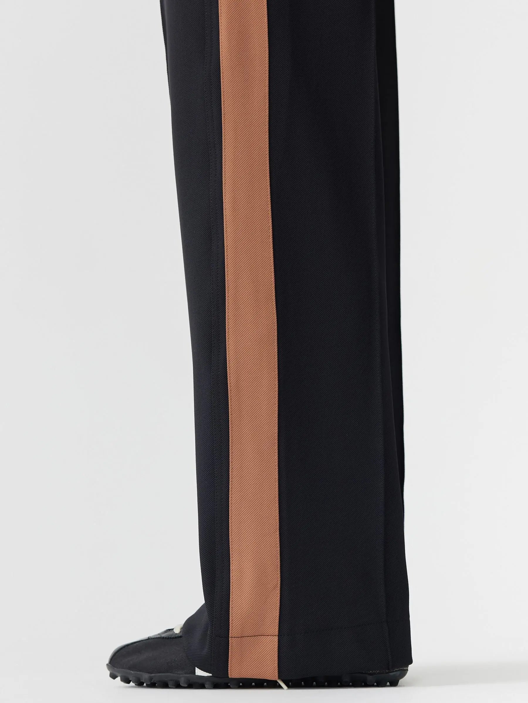 Twill Striped Detail Pant in Black and Argan Bassike