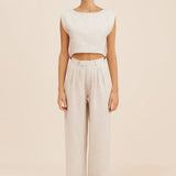 Martina Crop Top in Natural