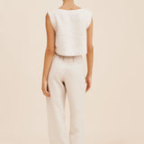 Martina Crop Top in Natural