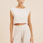 Martina Crop Top in Natural