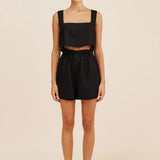 Alice Crop Top in Black Posse
