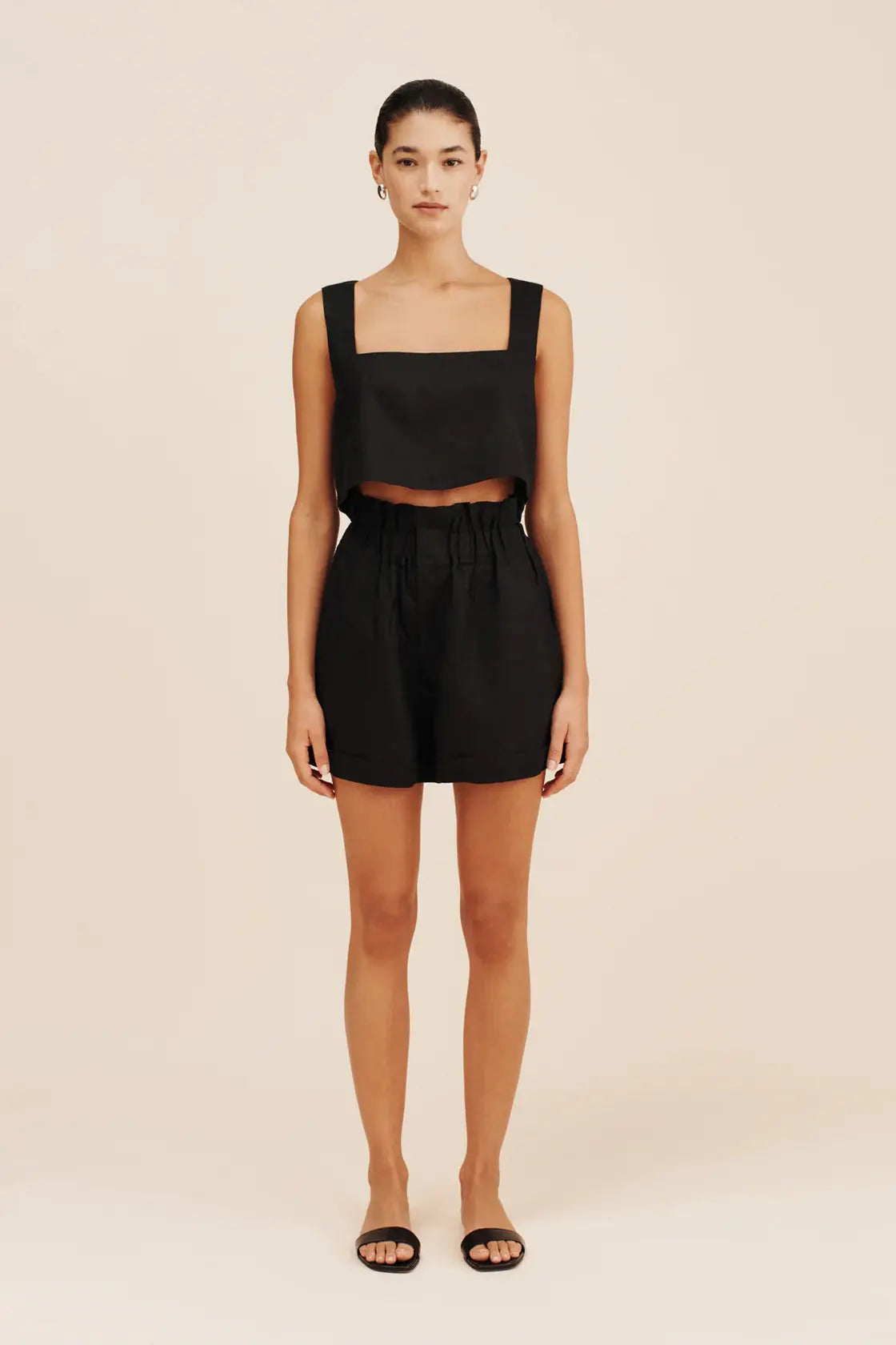 Alice Crop Top in Black Posse