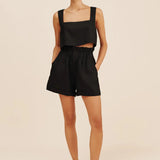 Alice Crop Top in Black Posse