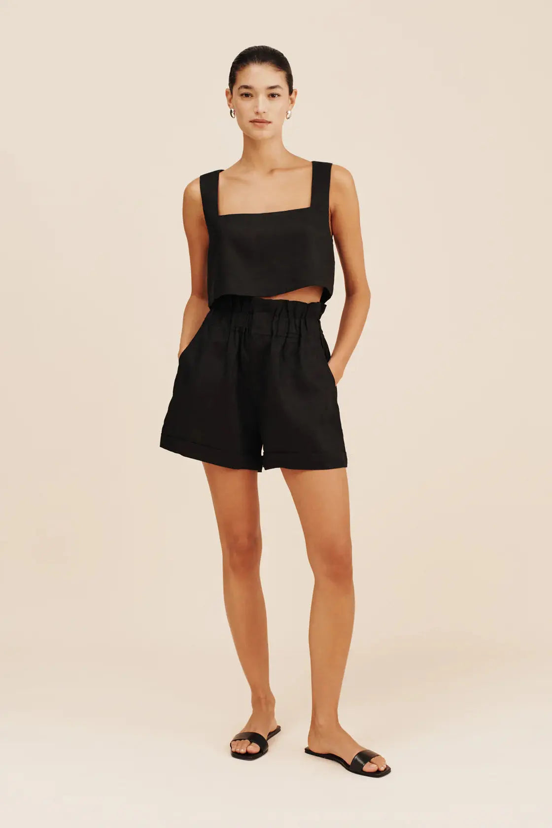 Alice Crop Top in Black Posse