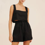 Alice Crop Top in Black Posse