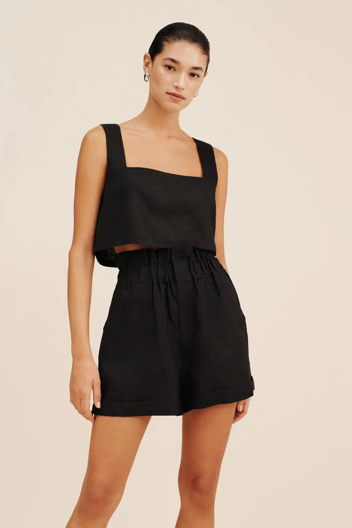 Alice Crop Top in Black Posse