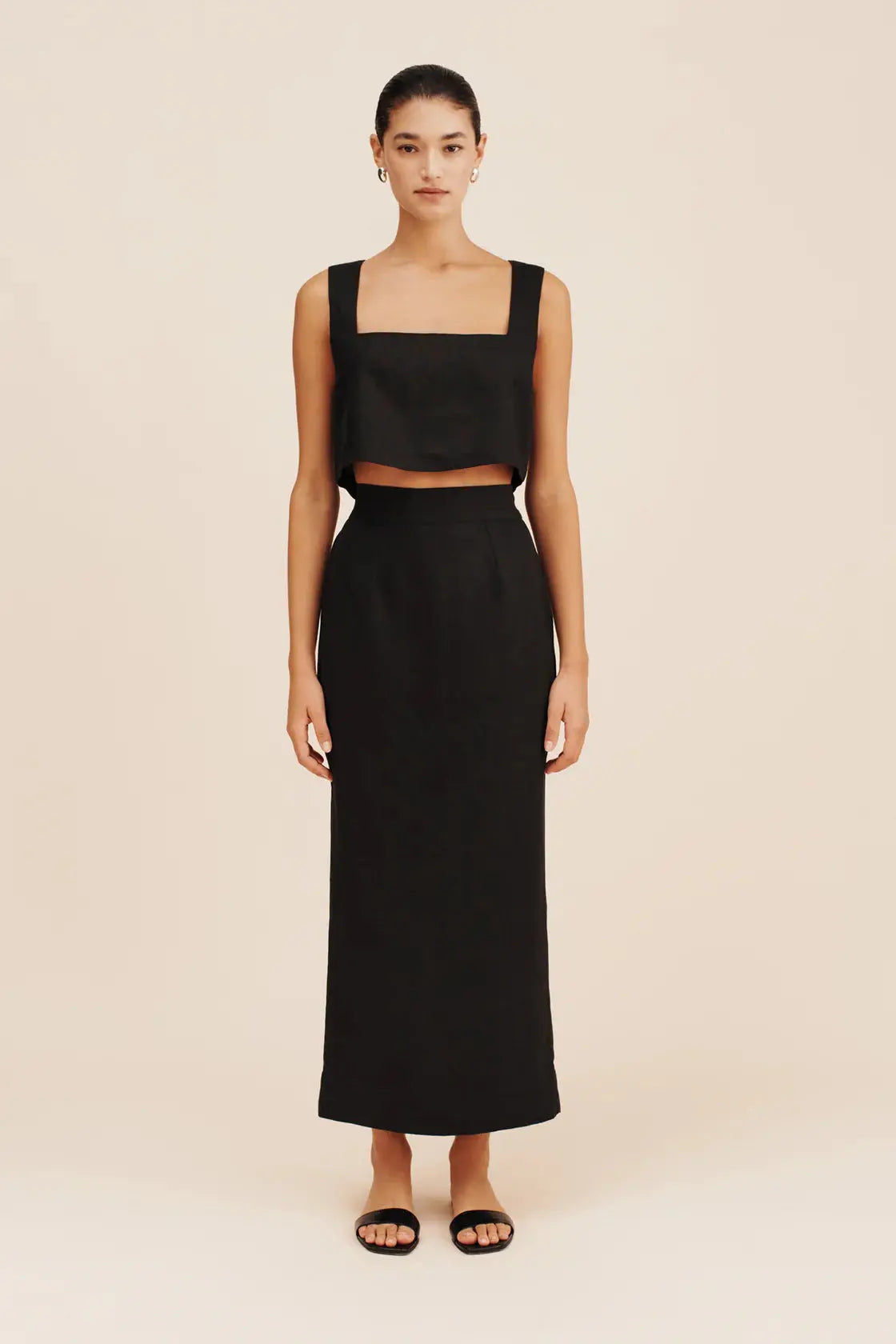 Alice Crop Top in Black Posse