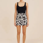Romeo Mini Skirt in Bone/Black Posse