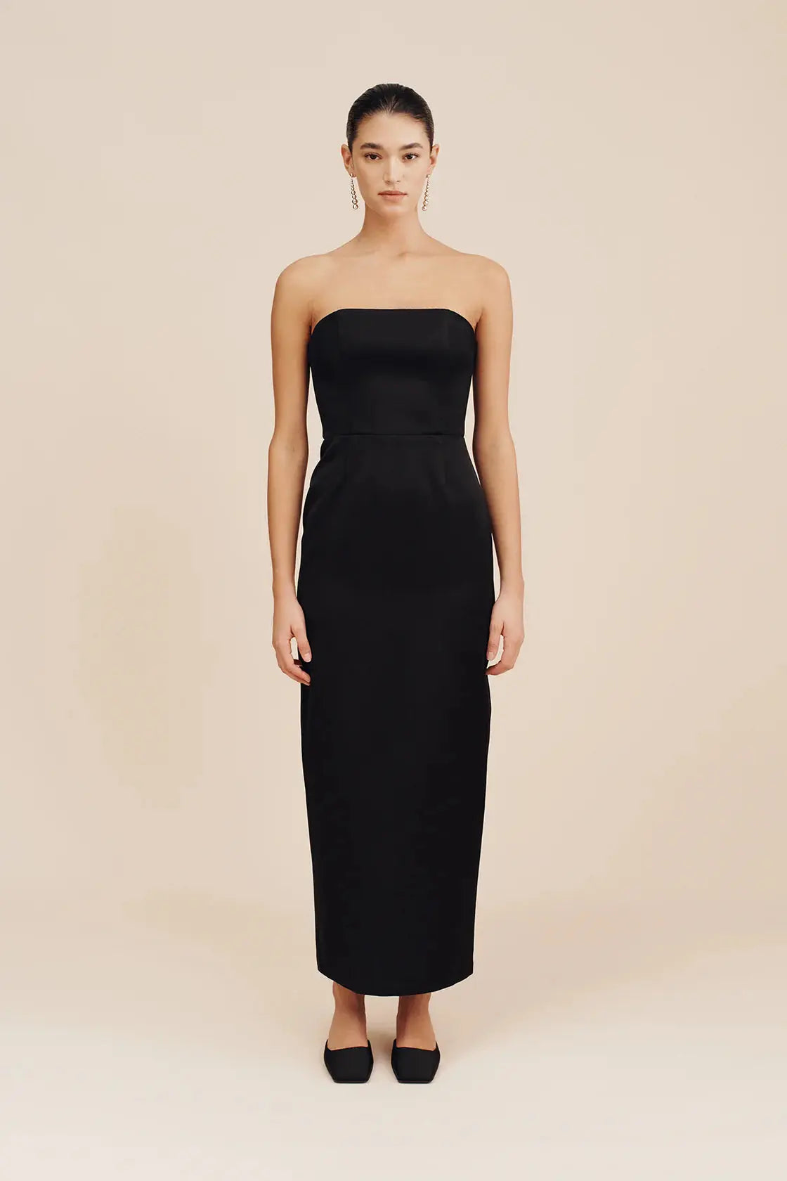 Romeo Strapless Dress in Black Posse