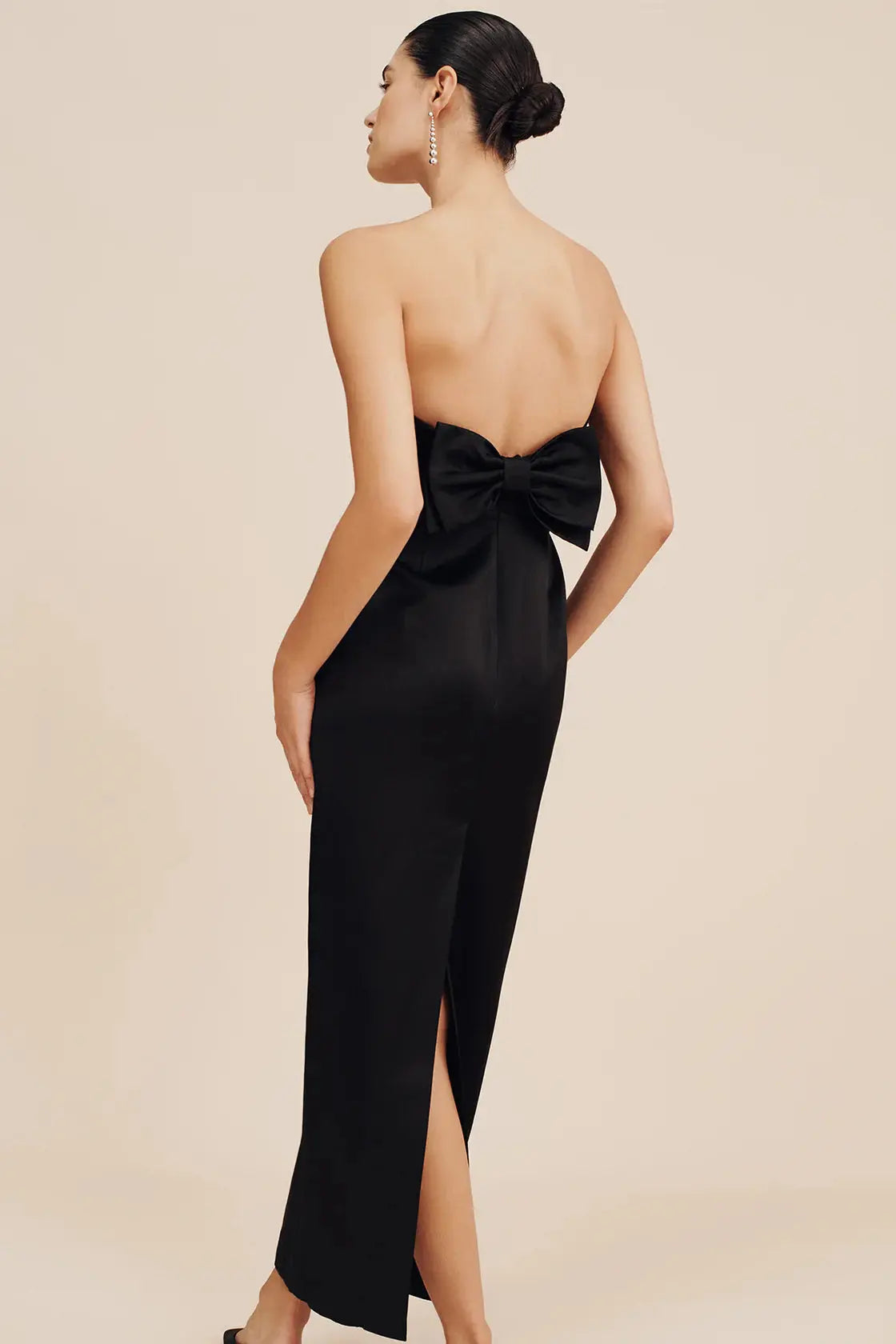 Romeo Strapless Dress in Black Posse