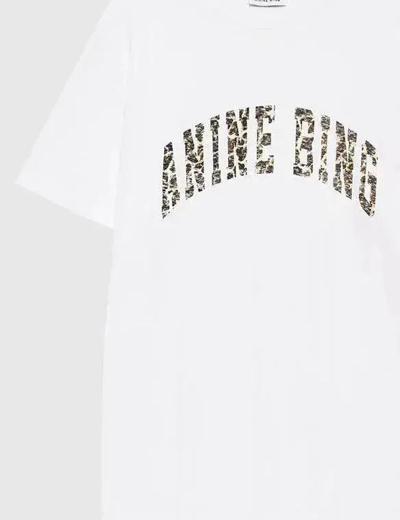 Walker Tee in Ivory and Leopard Anine Bing