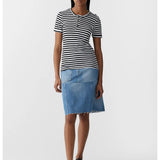 stripe placket tshirt bassike